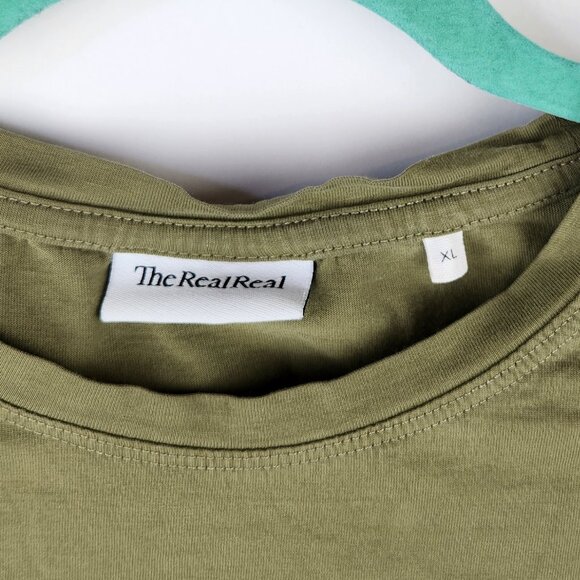 The RealReal KOTN Green Embroidered Logo Short Sleeve Tee sz XL - Picture 5 of 7